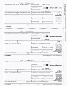 Laser 1099 Interest Income Form, Copy C 8.5" X 11" - Click Image to Close